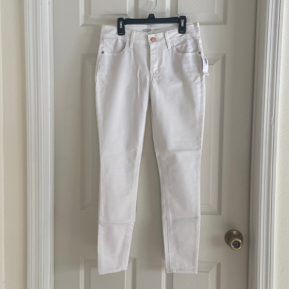 NWT, Old Navy White, Super Skinny Ankle Jeans, Size 4